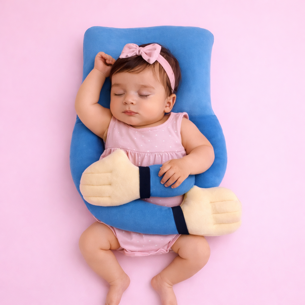 Baby Hugging Pillow Blue Cotton