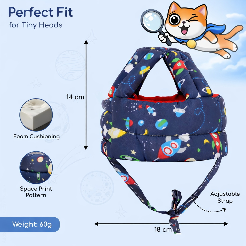 Soft Cushioned Baby Safety Helmet
